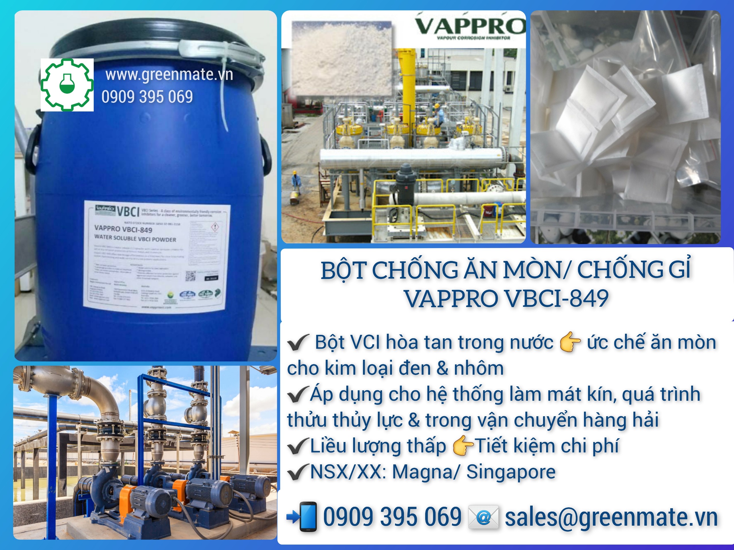 Bột chống gỉ/ chống ăn mòn VAPPRO VBCI-849